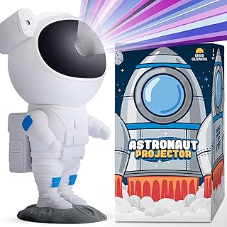 Mind-Glowing Astronaut Galaxy Projector - Spaceman Projector with Remote, Timer, Star & Nebula Modes - Dimmable Astronaut Night Light for Kids - 2024 Christmas Gift for 5 6 7 8 9 10 11 Year Old Boys
