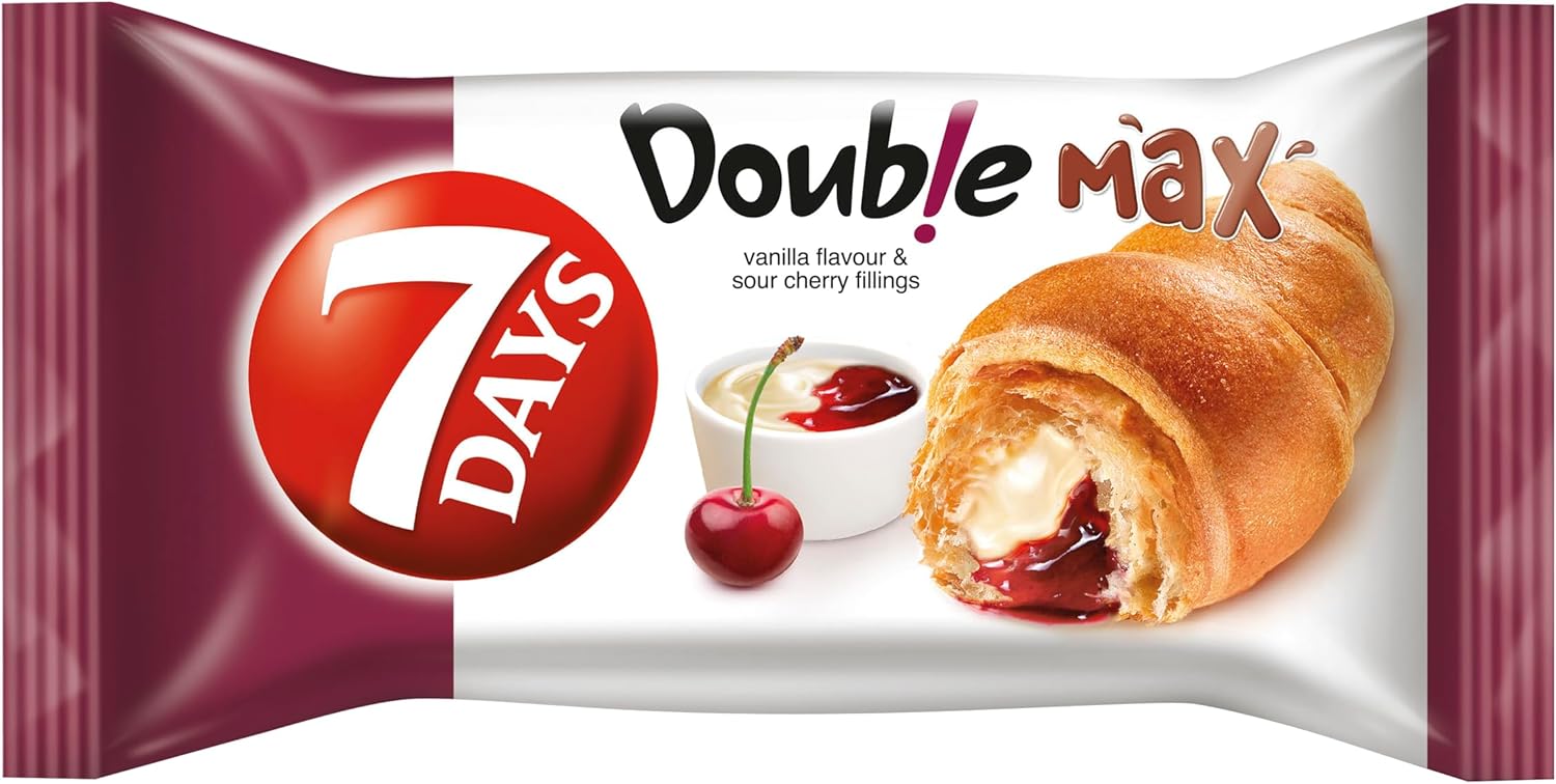 7 Days Double Max Vanilla & Cherry Croissant 80g