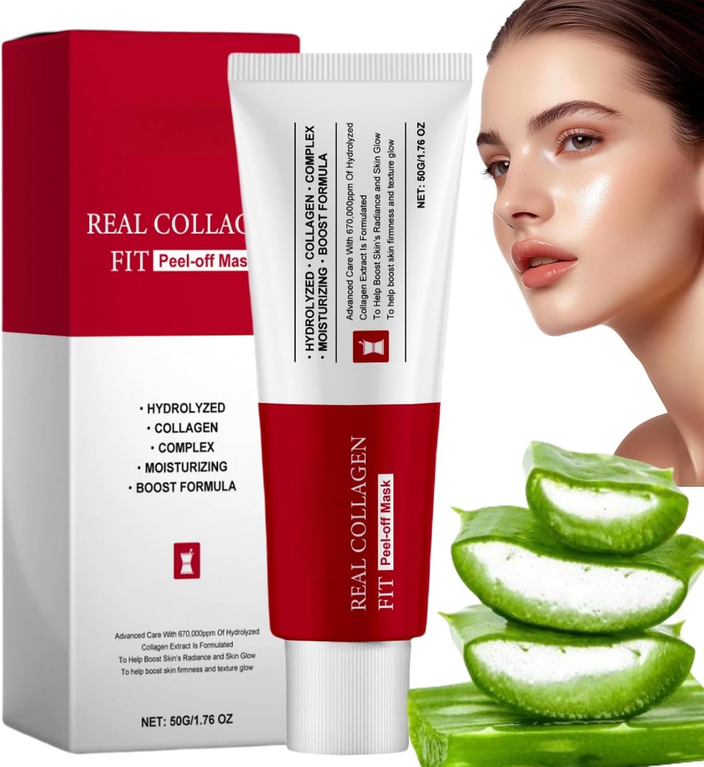 Real Collagen Fit Peel Off Facial Mask,Collagen Night Wrapping Mask,Peel Off Facial Mask for Elasticity,Collagen Face Mask for Women,Hydrating Face Masks Skincare,Korean Skin Care-Deep Hydration Care