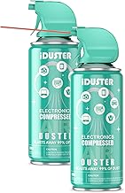 Compressed Canned Air Duster for Computer - iDuster Disposable Electronic Keyboard Cleaner for Cleaning Duster, 2PCS(3.5oz)