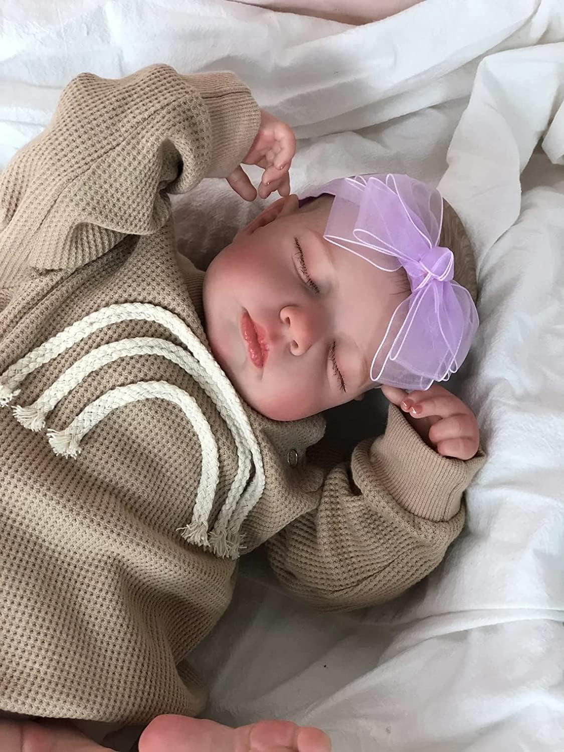 iCradle Reborn Baby Dolls Girl 20inch Lifelike Weighted Newborn Toddler Doll Silicone Sleeping Reborn Doll Toys for Kids Age 3+