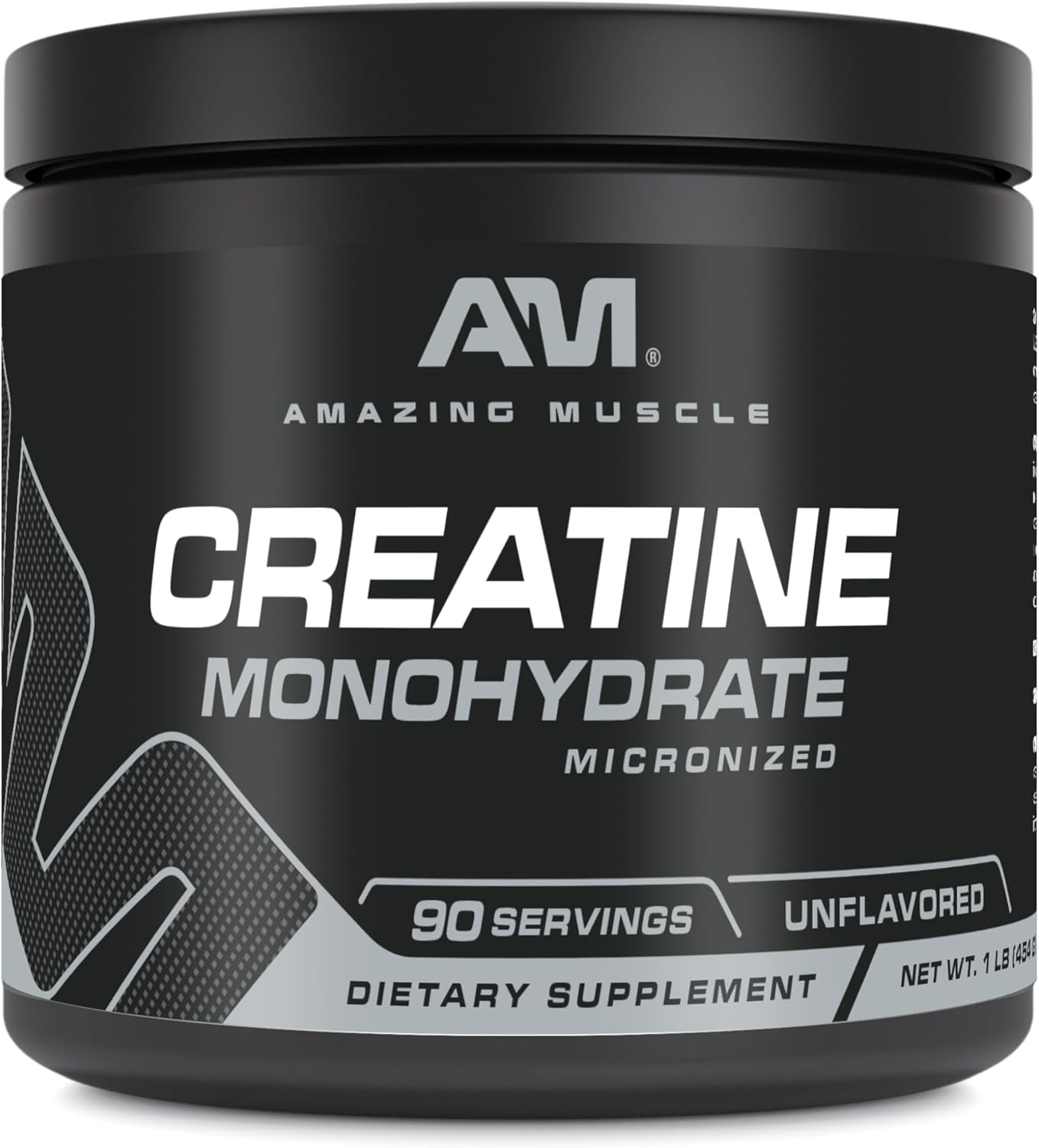 Micronized Creatine Monohydrate | 90 Servings | 5000 Mg per Serving | 1 Lb (454 Grams) | Ideal Pre & Post Workout Supplement | Unflavored (1 Pack, 1 Lb | Unflavored)