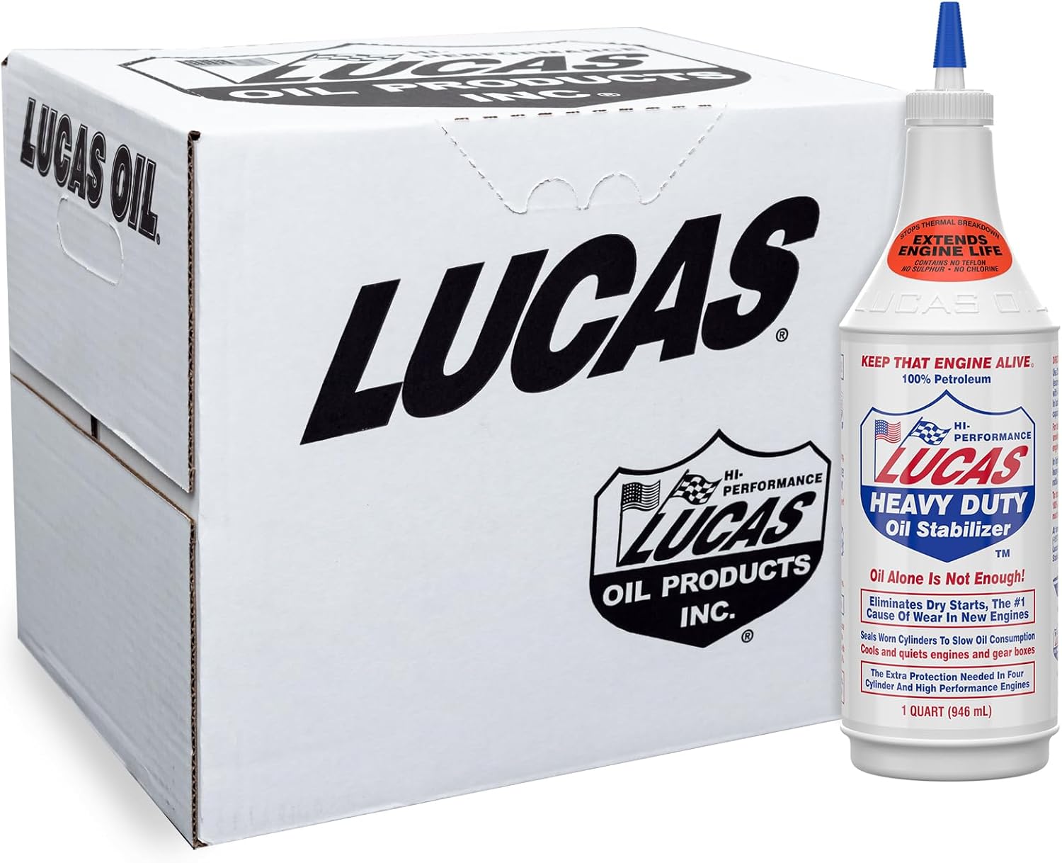 Lucas 10001-12PK Heavy Duty Oil Stabilizer - 32 oz., (Pack of 12)