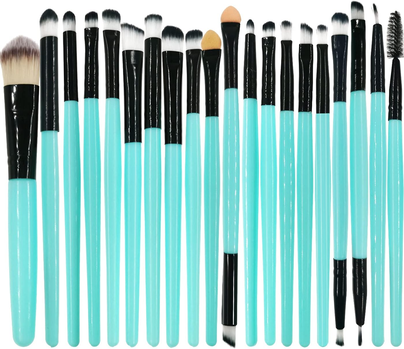 Makeup Brushes ZHIYE Make up Brush Set 20 PCs Professional Face Eyeliner for Foundation Blush Concealer Eyeshadow with Travel Green