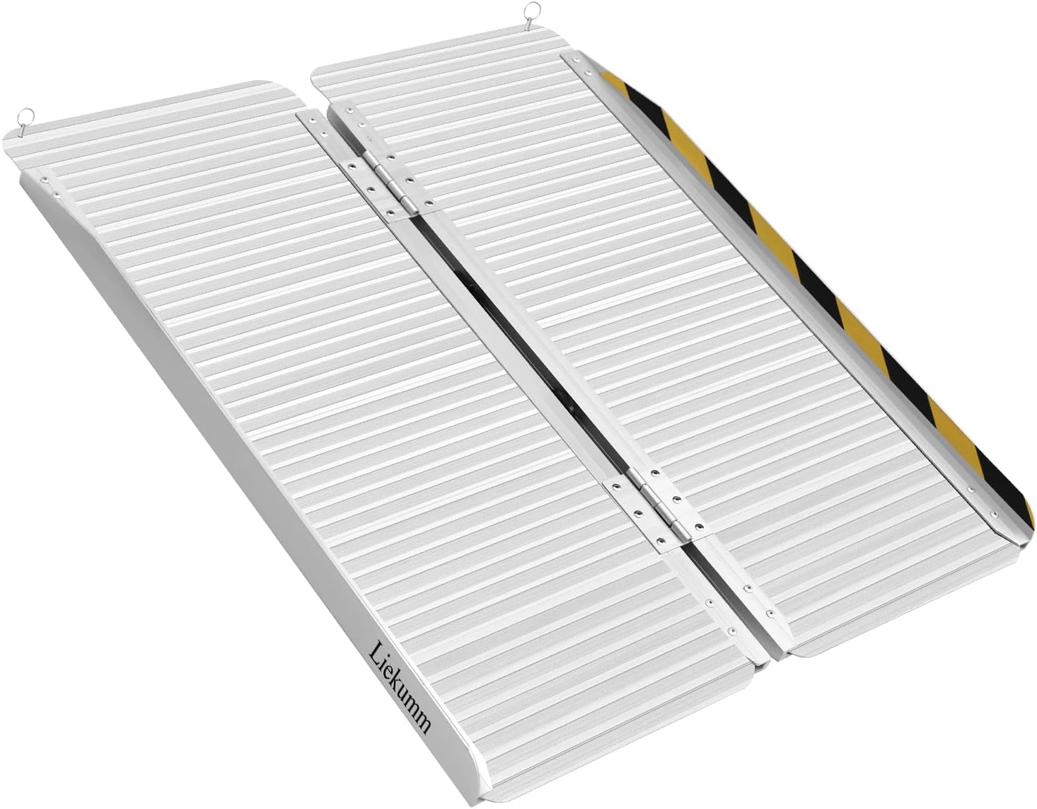 LIEKUMM Portable Wheelchair Ramp, 3FT Wheelchair Ramp, Aluminum Folding Ramp, 600LBS Capacity, Door Threshold Wheelchair Ramp, Threshold Ramp for Wheelchairs, Home, Stairs, Doorways and Steps