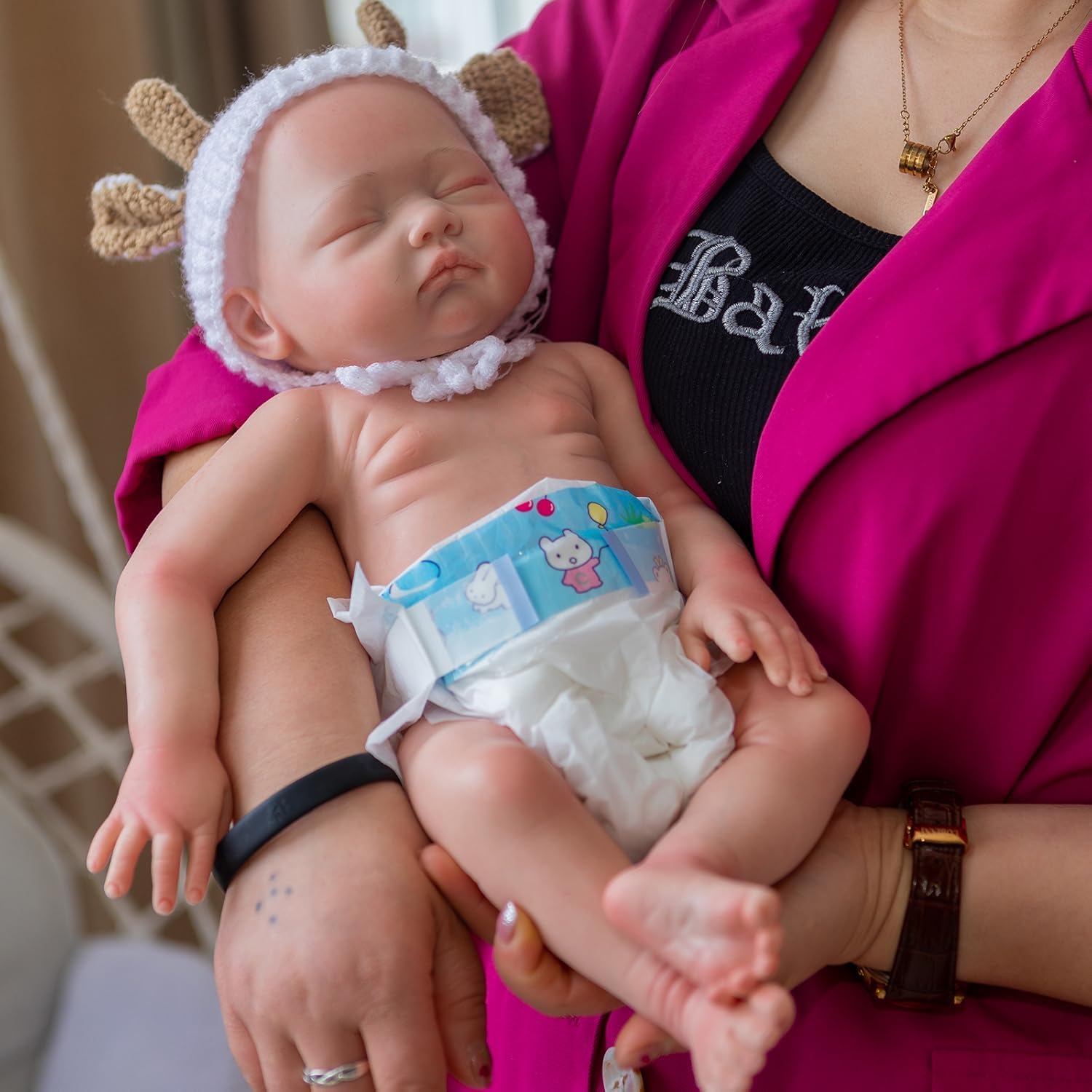 Reborn Baby Dolls 19Inch 6.5Lbs Soft Platinum Silicone Full Body Realistic Newborn Baby Dolls Girl That Look Real Babies Girl Lifelike Weighted Sleeping Doll
