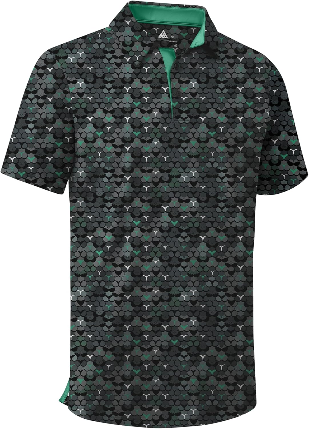 ZITY Men's Golf Shirts Short Sleeve Moisture Wicking Performance Print Patterns Casual Collared Golf Polo Shirt for Men