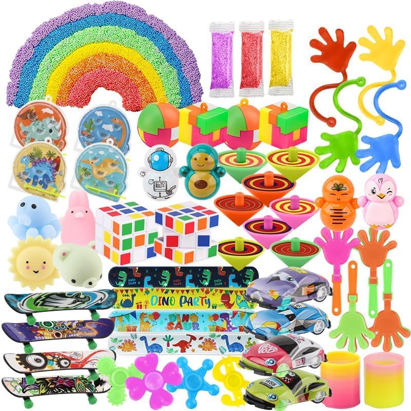 Cemirk Party Bag Fillers for Kids, 60Pcs Assorted Toys, Birthday Party Favours, Lucky Dip Prizes, Classroom Rewards, Goodie Bag Gifts for Boys & Girls