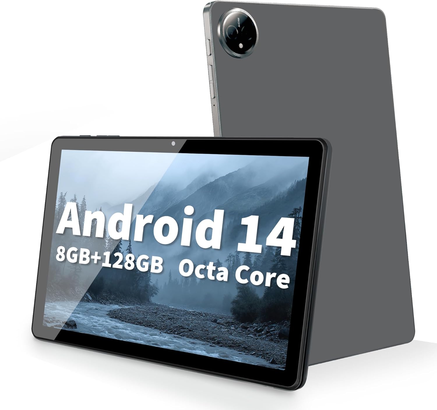 Veidoo 11 inch Tablet, Android Tablet with 8GB (4+4 Expand) RAM 128GB ROM 1TB Expand, 1280 * 800 In-Cell HD Touch Screen, Octa-Core Processor, WiFi 6, BT 5.0, Dual Camera (Grey)