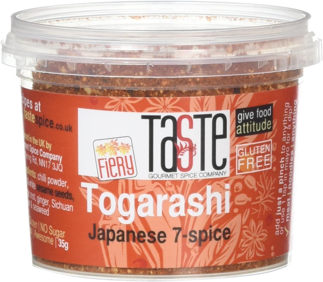 Gourmet Spice Company Fiery Togarashi Japanese Seven Spice Seasoning 35 g