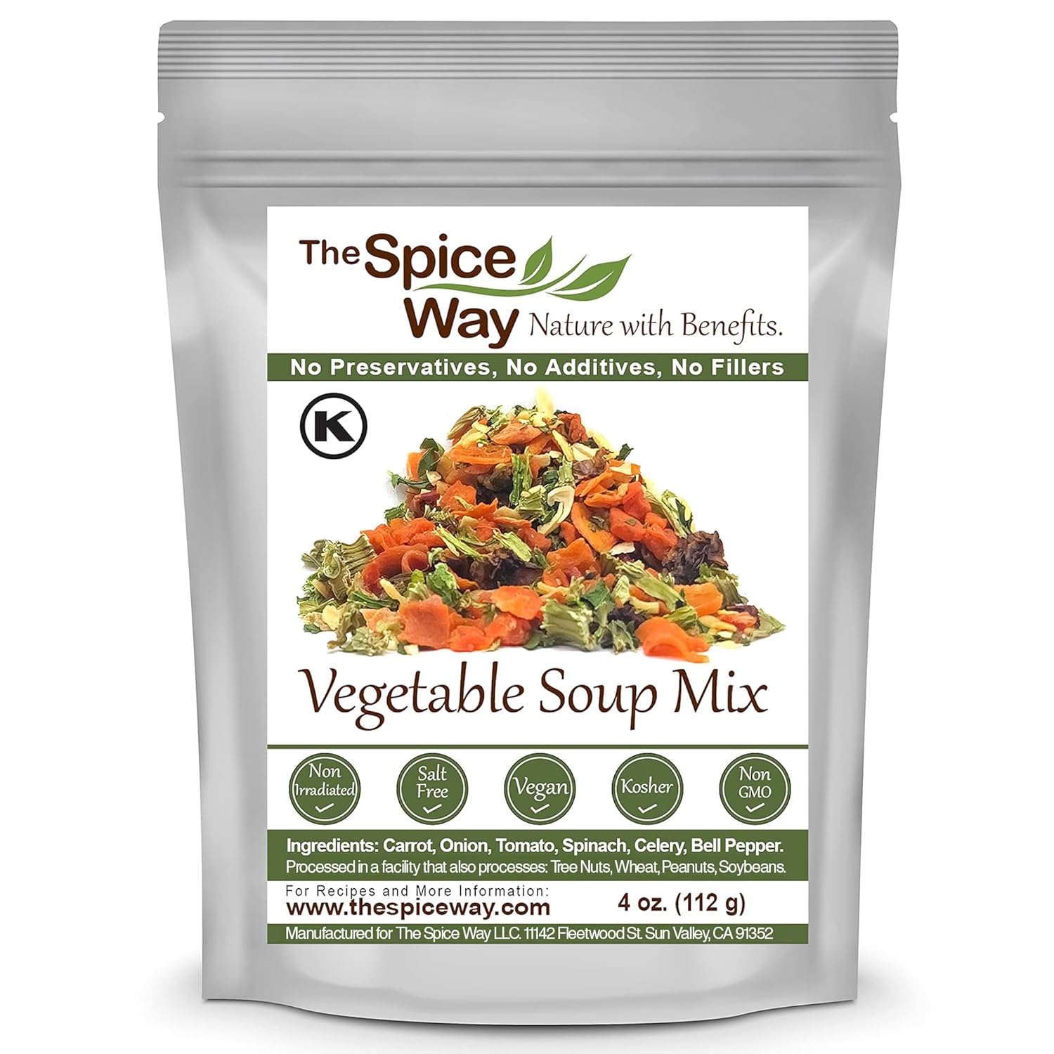 The Spice Way Vegetable Soup Mix - 4 oz - dried vegetables for all kind of soups