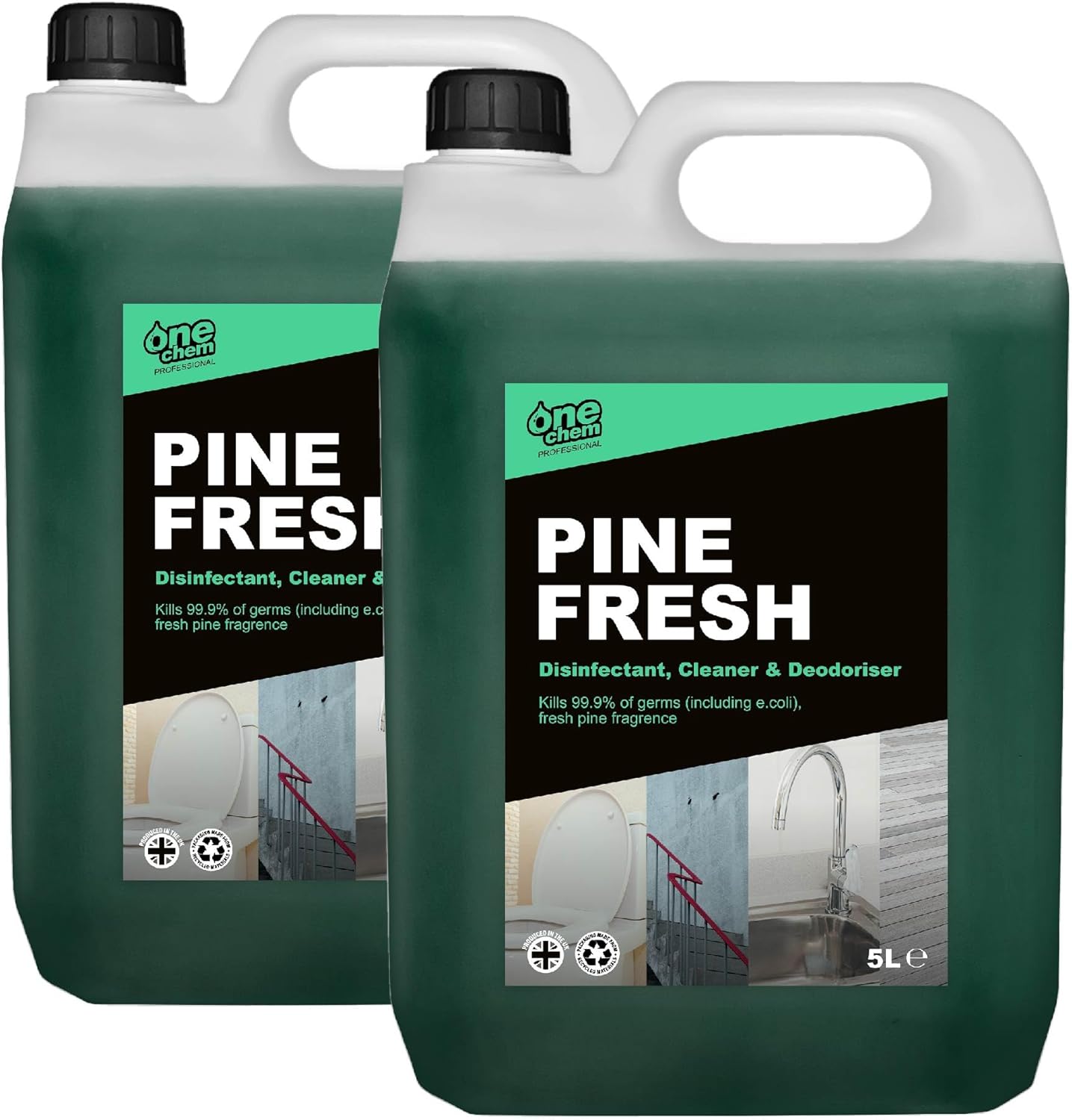 One Chem Professional - Pine Fresh Disinfectant - 2 x 5L Concentrate - Multi-pack