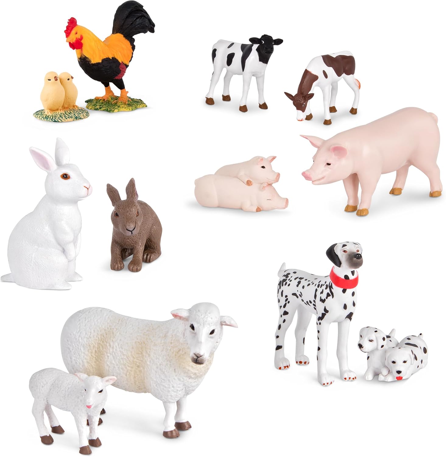 Terra by Battat – Toy Farm Animals Set – Realistic Cows, Pigs, Dogs & More – Detailed Barnyard Animal Figures for Imaginative Play – 12 Animal Pairs – Farm Playset for Toddlers 3+ Years