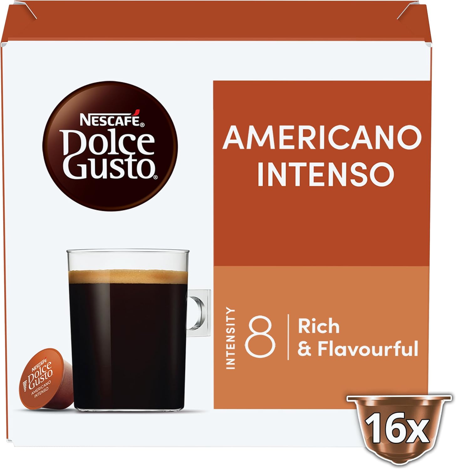 NESCAFÉ DOLCE GUSTO Americano Intenso Coffee Pods (Total 48 Servings)