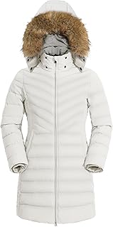 Pioneer Camp Women's Winter Coats Warm Thicken Long Puffer Jacket Waterproof Quilted Parka with Removable Faux Fur Hood