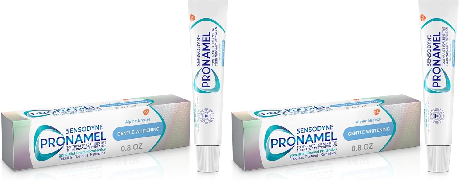 Sensodyne Pronamel Gentle Whitening Alpine Breeze Toothpaste - 0.8 Ounce -Travel Size (Pack of 2)