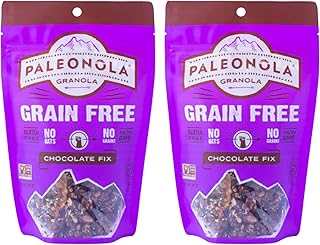 Paleonola Grain Free Gluten Free Non-GMO Granola, Chocolate Fix Flavor - Pack of 2, 10 Oz. ea.