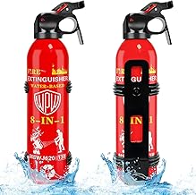 Upgraded 8-in-1 Fire Extinguisher for Home with Wall Mount, 620 ml Portable Fire Extinguisher For Vehicle Car Boat House Kitchen Emergency Supplies, Water-Based Solution For A, B, C, K Fire (2 Pack)