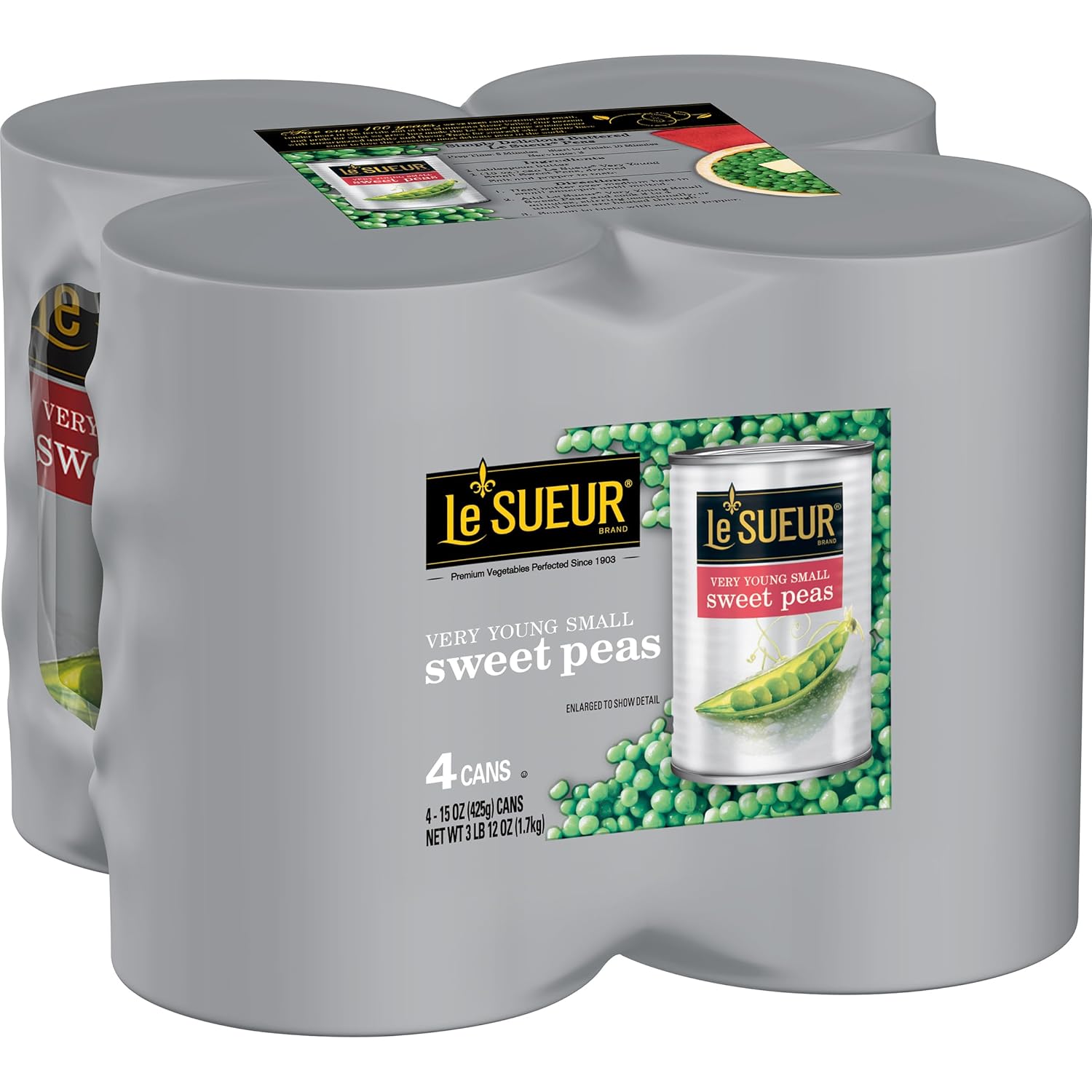 Le Sueur Very Young Small Sweet Peas, 15 Ounce, 4 Pack