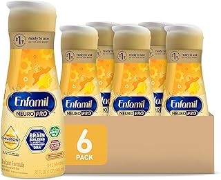 Enfamil NeuroPro Baby Formula, MFGM* 5-Year Benefit, Expert-Recommended Brain-Building Omega-3 DHA, Exclusive Immune Supporting HuMO6 Blend, Ready-to-Feed Infant Formula, Liquid, 32 Fl Oz (6 Count)