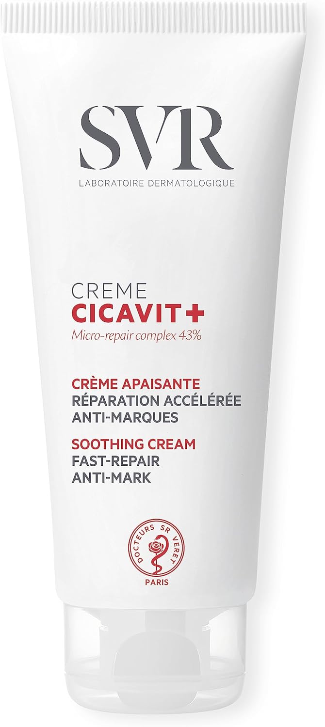 SVR CICAVIT+ Scar Cream for Damaged Skin. Wound Healing Barrier Cream For Adults. Nappy Rash, Chicken Pox, Burns. 8hr Protection - Water Resistant. All Ages 100ml