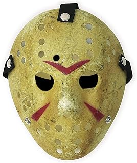 CASACLAUSI Mask Cosplay Halloween Costume Mask Prop Horror Hockey Yellow