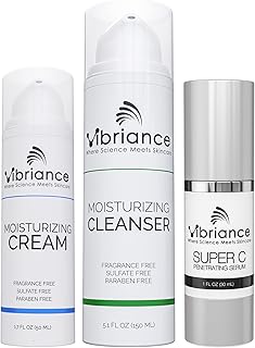 Vibriance Bundle Skincare Set | Super C Serum, Moisturizing Cleanser, Moisturizing Cream | Complete Skincare Set for Radiant Beauty
