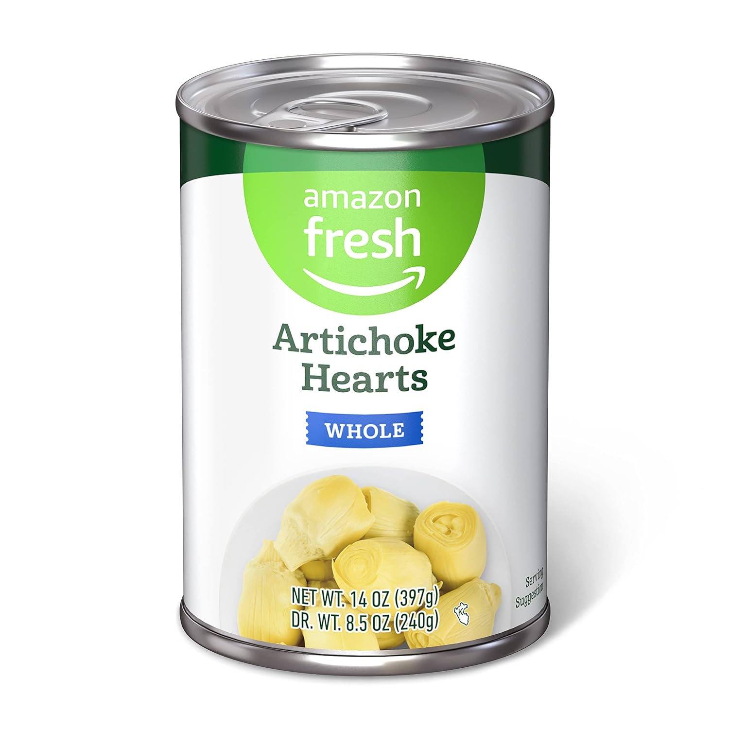Amazon Fresh, Canned Artichoke Hearts Whole, 14 Oz.