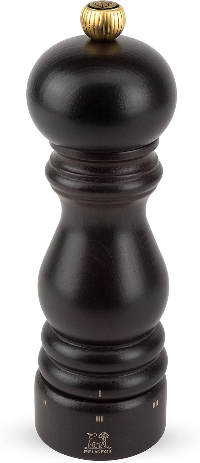 Peugeot - Paris u'Select Manual Pepper Mill - Adjustable Grinder - Beechwood, Chocolate