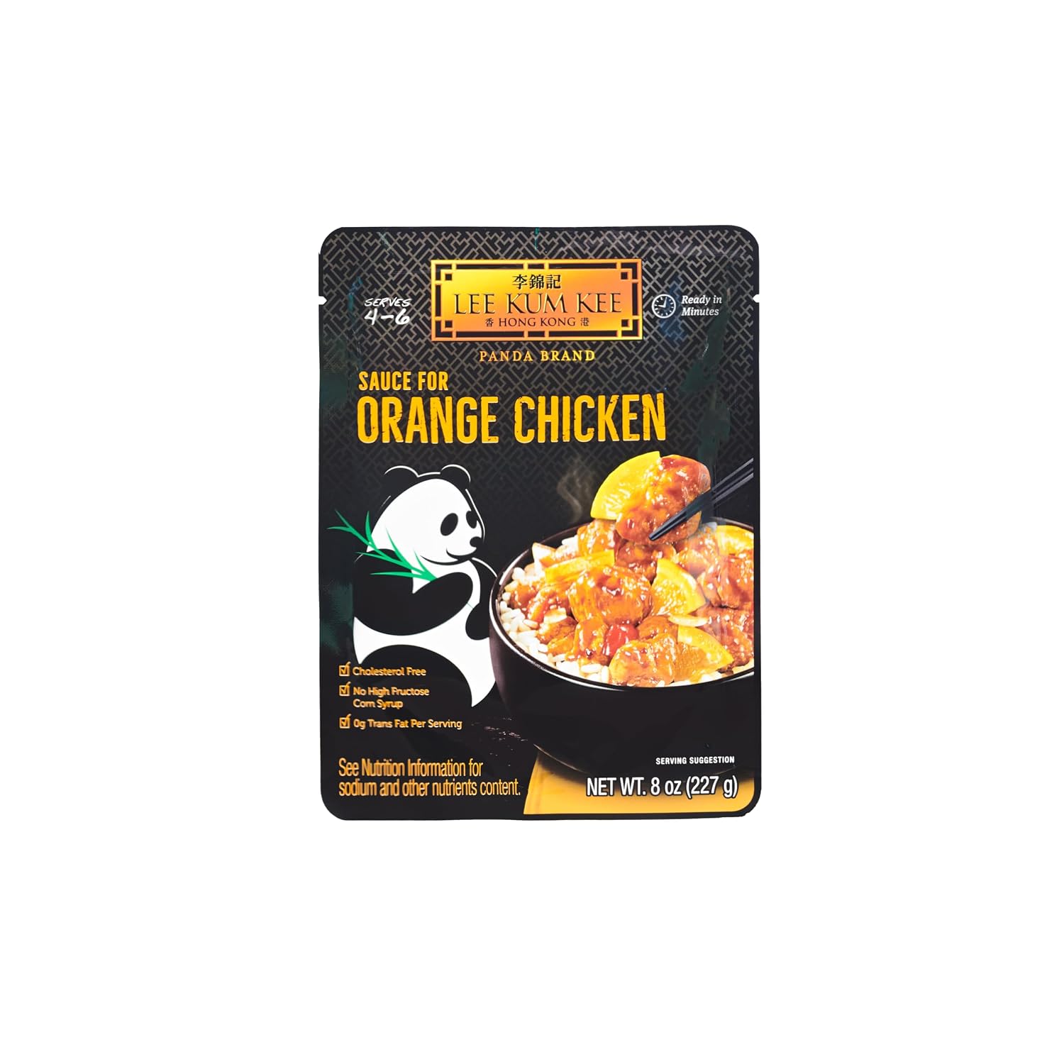 Lee Kum Kee Panda Brand Sauce for Orange Chicken,0g Trans Fat, No Artificial Flavors, No High Fructose Corn Syrup, Cholesterol Free, 8 Ounce (Pack of 6)