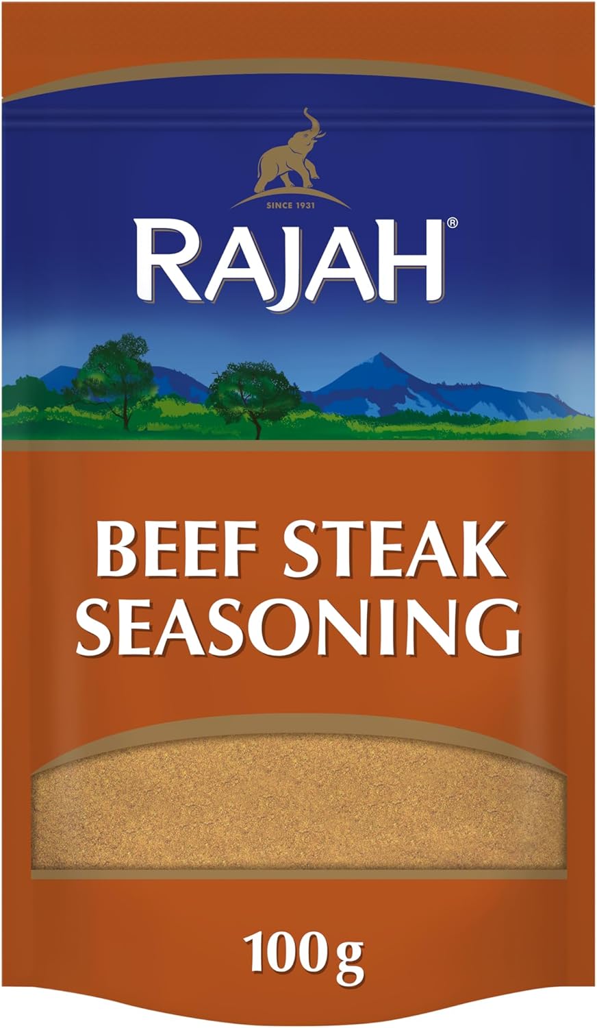 Rajah Spices Beef Steak Seasoning | Beef Steak Seasoning Powder | Beef Rub | Steak Mariande | Beef Marinade | Beef Spice Mix | Beef Curry (100G)