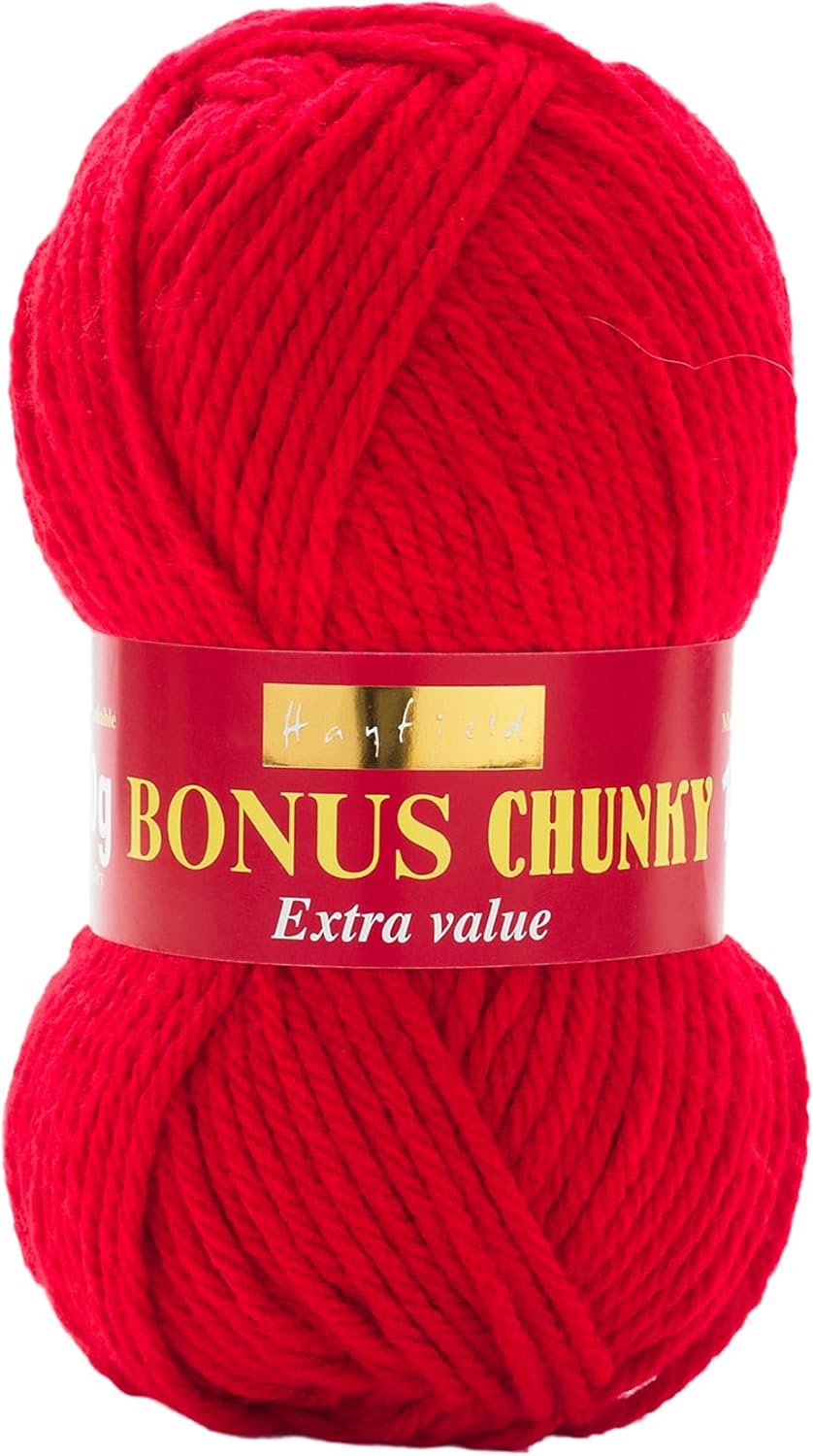 Sirdar Hayfield Bonus Chunky, Signal Red (977), 100g