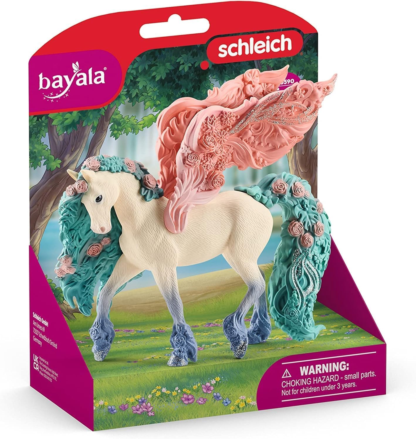 Schleich Bayala Majestic Sparkle Flower Pegasus - Unicorn Toy for Girls and Boys - Fantasy Horse Figurine for Kids Ages 5+