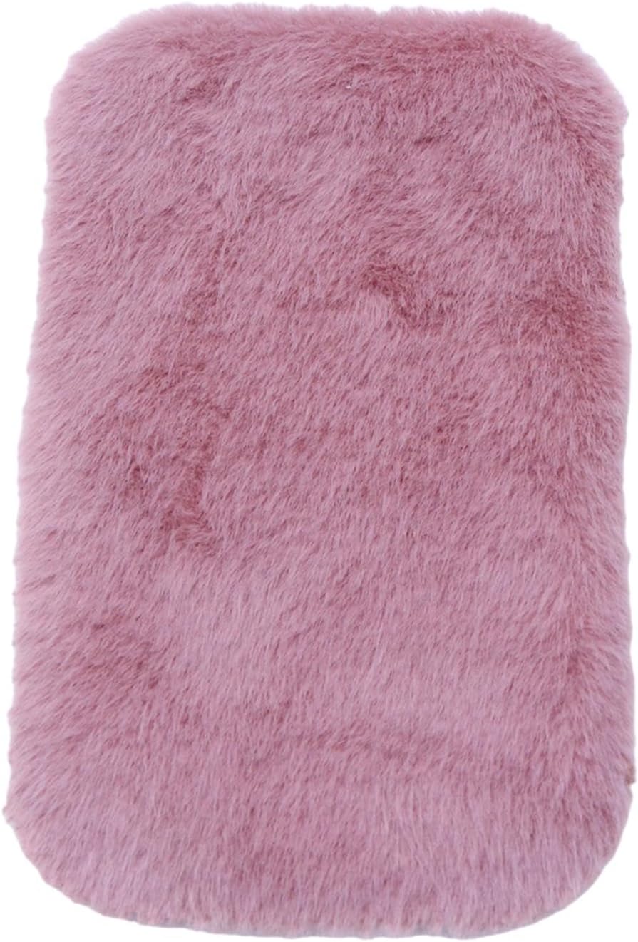 F Fityle 1:12 Dollhouse Area Rug, Furniture Accessories Toys, Life Scene Simulation Floor Mat, Miniature Carpet for Bedroom, Living Room Decoration, Pink Oval