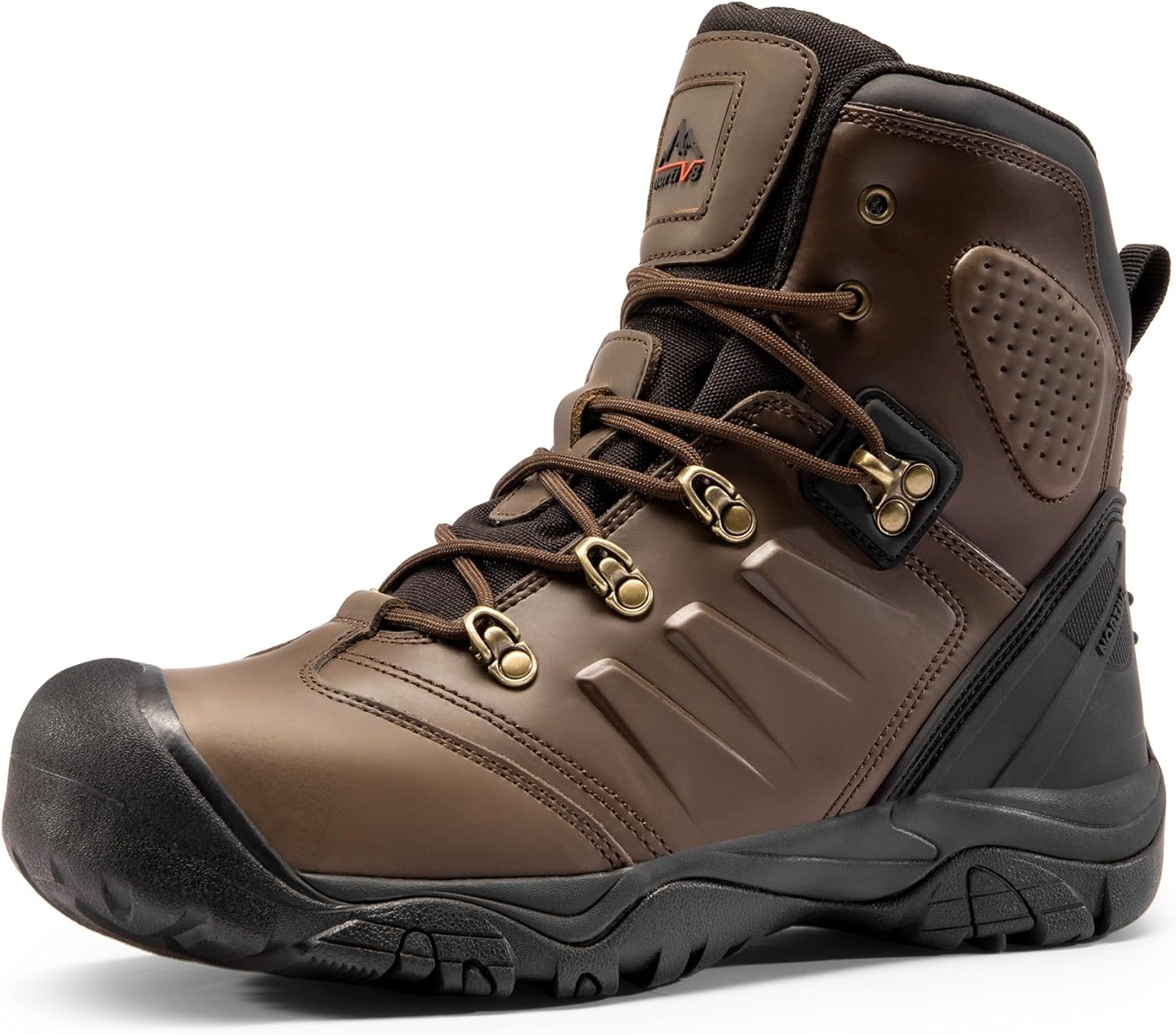 NORTIV 8 Men's Safety Steel Toe Work Boots Breathable Ankle Industrial Construction Boots FORTRESS