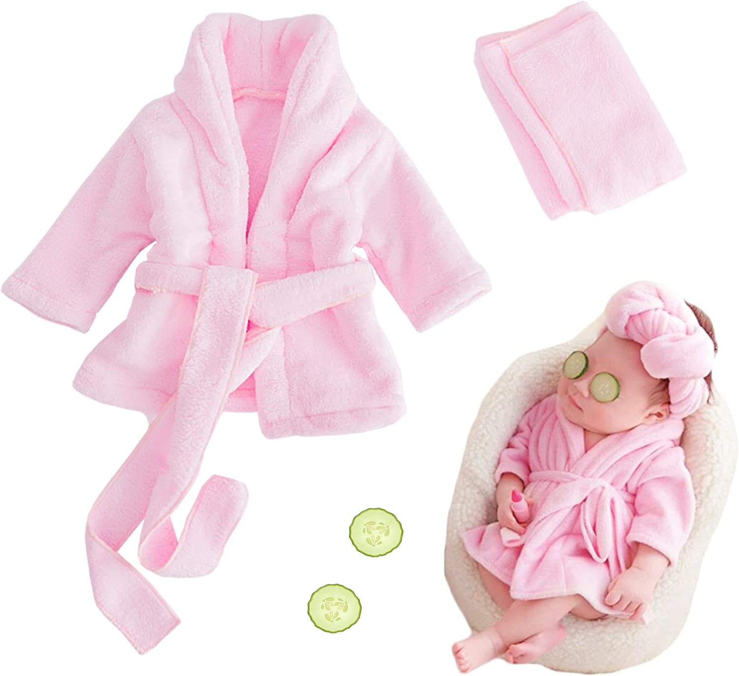 M&G House Newborn Photography Props Bathrobe Outfits Baby Photoshoot Props Robe Girl Baby Photo Prop Outfit Bathrobe
