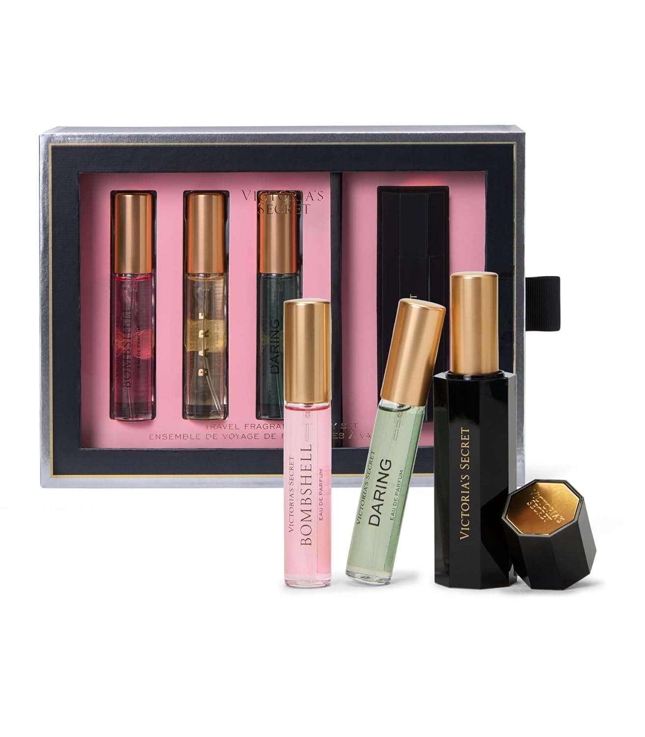 Victoria's Secret Travel Fragrance Spray Gift Set, Bombshell, Bare & Daring, Assorted Scents