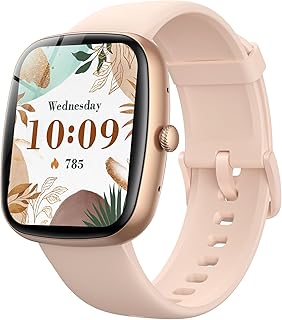 Parsonver Smart Watch for iOS and Android Phones(Answer/Make Calls), HD Screen Watches for Women, IP68 Waterproof Fitness Tracker Watch with Heart Rate Sleep Monitor, Steps Calories Counter, Rose Gold