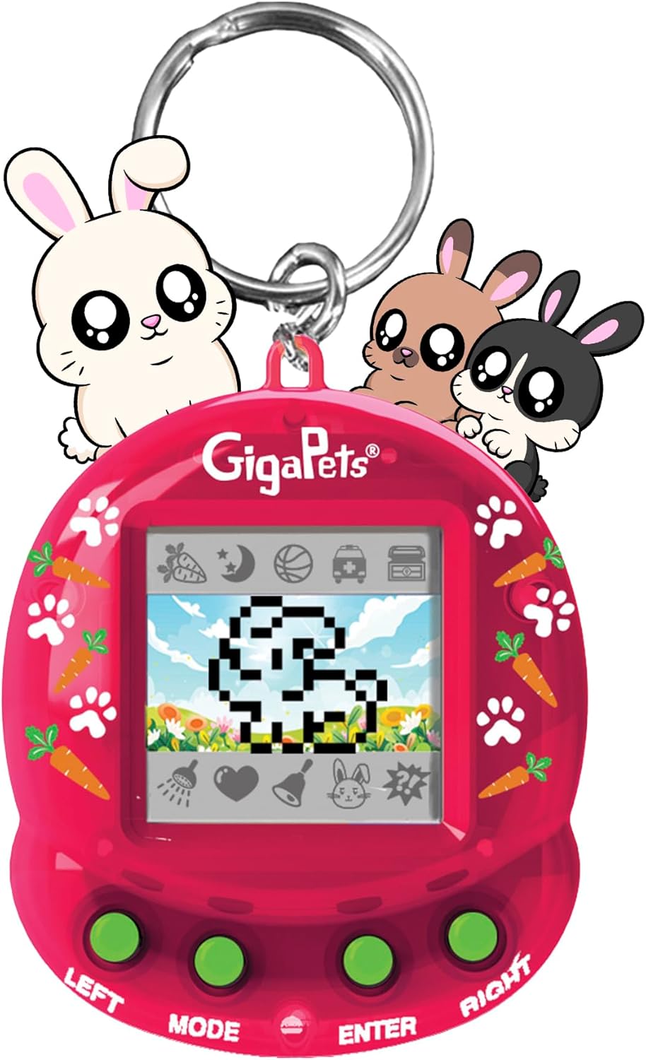 Bit Bunnies Interactive Digital Pet Toy, Upgraded Collector’s Edition Virtual Pets for Kids, 600+ Animations, 90’s Gaming, Boys, Girls Toys