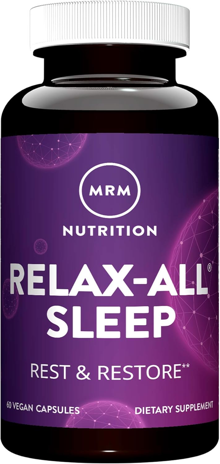 MRM Nutrition Relax-All ® Sleep | Helps You Fall Asleep | Restful + Restorative Sleep | with Melatonin + Ashwagandha| Good Night Sleep Without Feeling groggy | Vegan + Gluten Free | 30 Servings