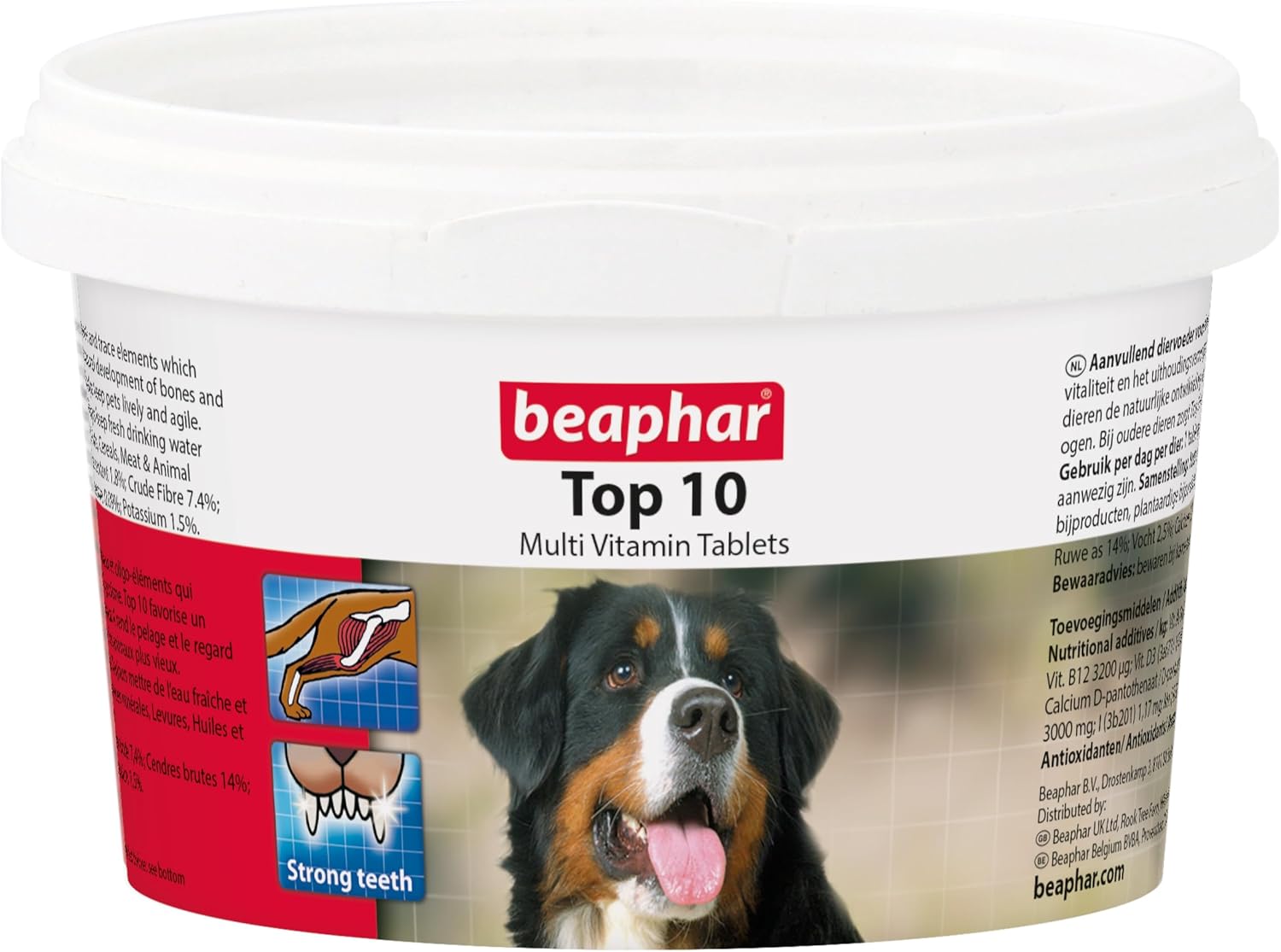 Beaphar Top 10 Vitamin Tablets for Dogs, 180-Count