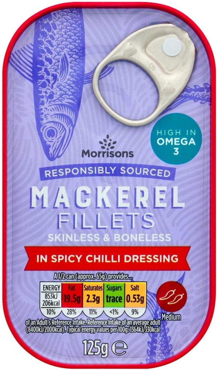 Morrisons Mackerel Fillets in Spicy Chilli Dressing, 125g