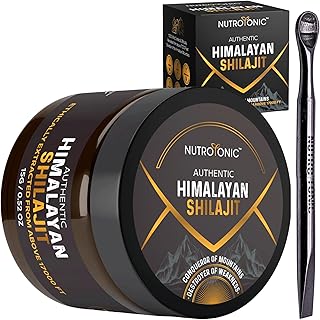 NutroTonic® Authentic Himalayan SHILAJIT® | 60 Days Sun Dried Organic Most Potent Premium Resin | Lab Tested for Safety | Natural Source of Fulvic Acid +86% & Humic Acid +10%