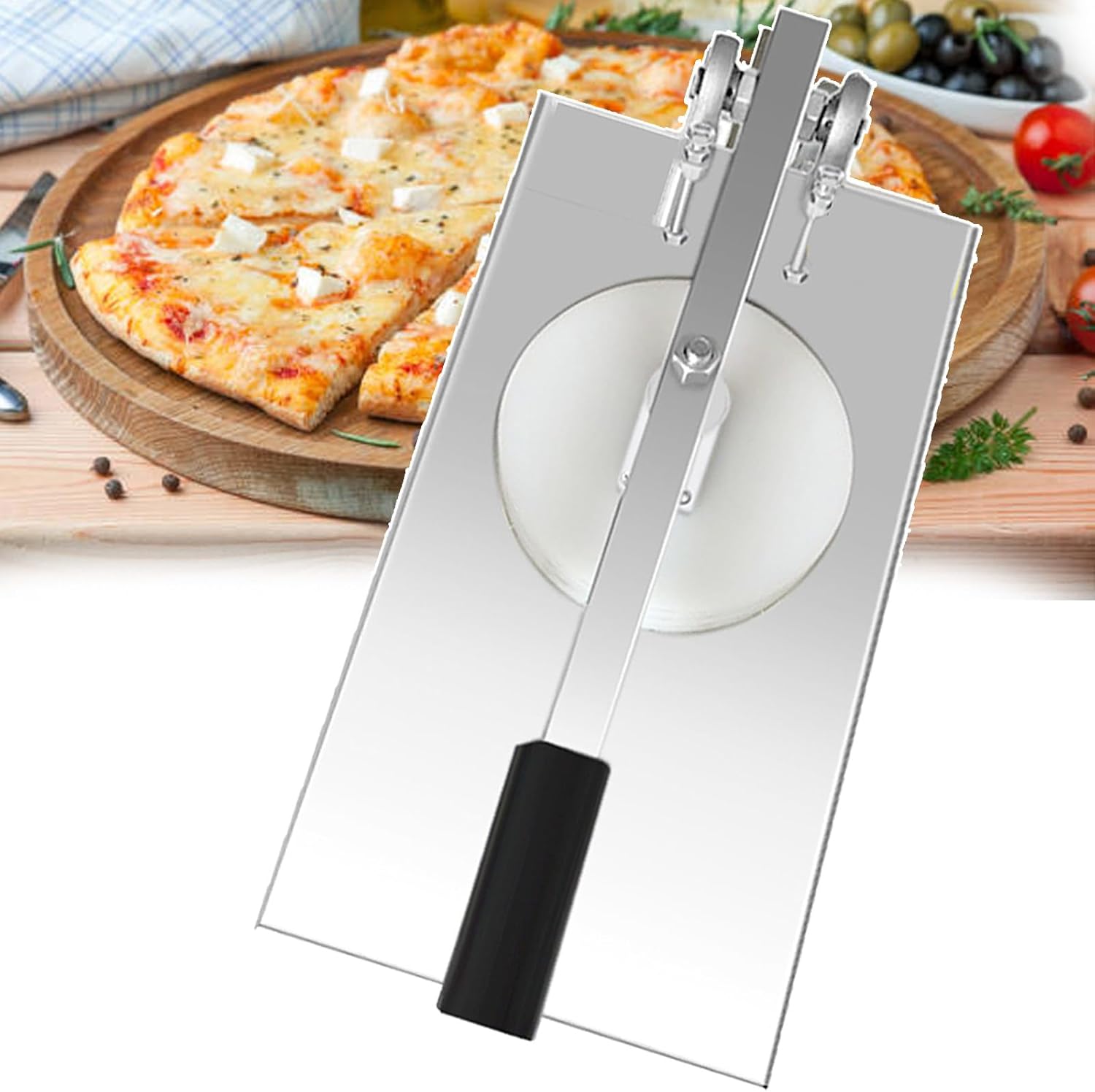 Pasta Press Making Tools for Commercial or Home, Manual Dough Press Machine with Extension Rod, Pizza Pastry Press Cooking Dining Presses for Pizza, Dosa, Dough, Tortilla