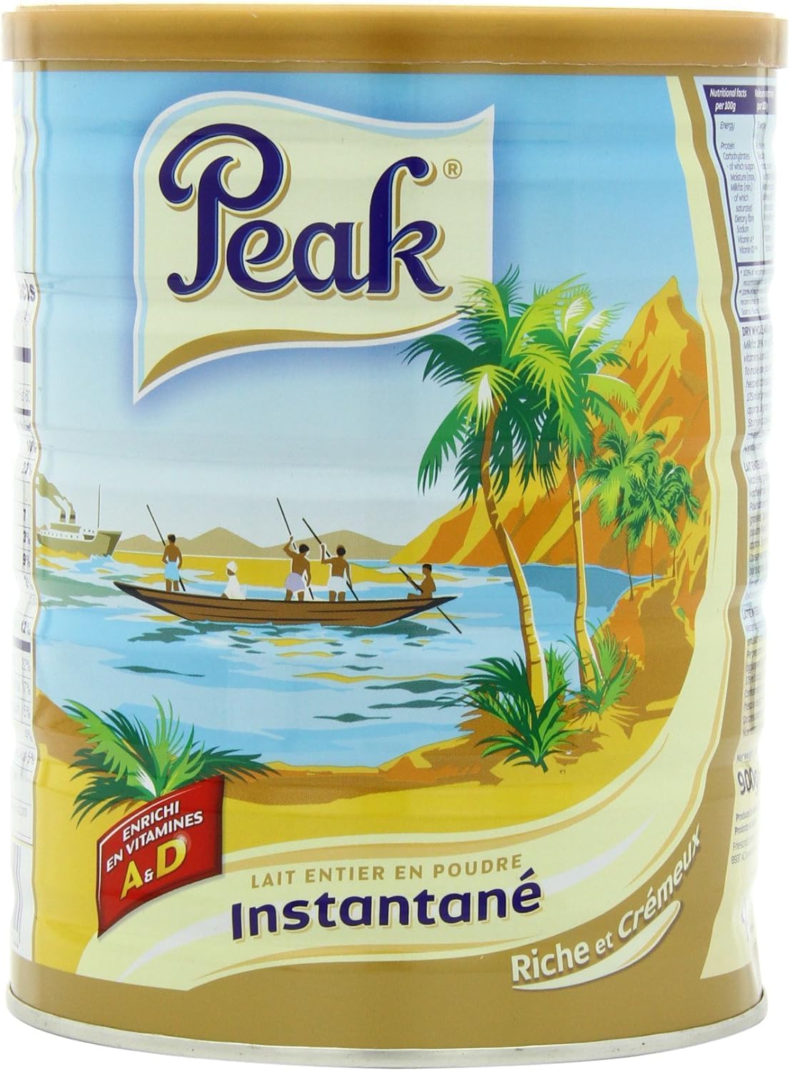 Peak Full Cream Milk Powder | Instant & Quick-Dissolving | Ideal for Tea, Coffee, Baking & Cooking | Long Life Whole Milk Powder for Everyday Use & Emergency Storage | 900g