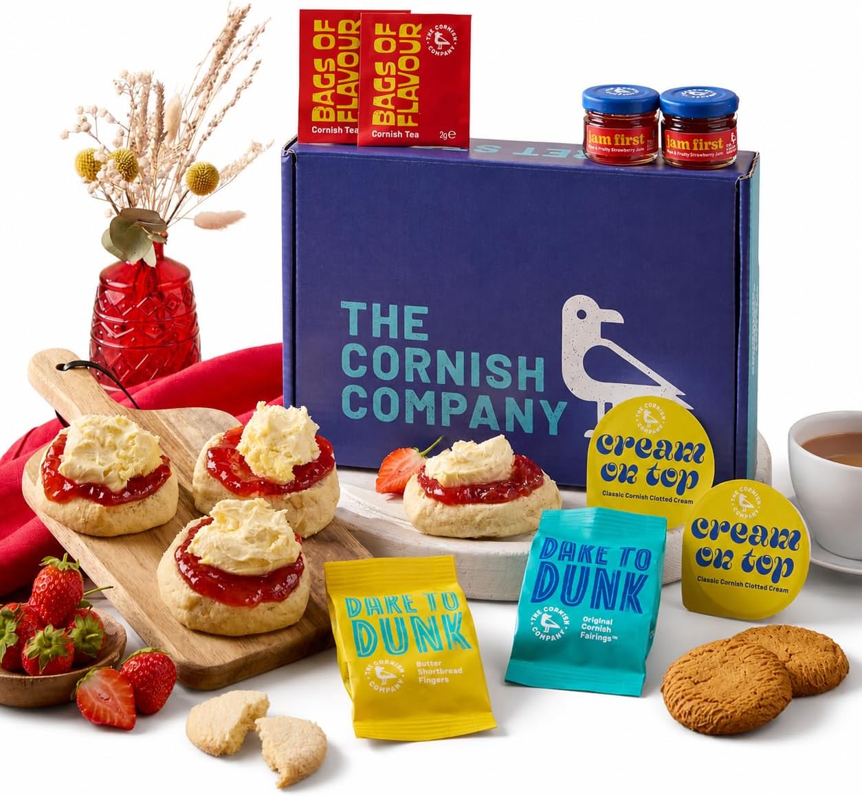 Cornish Afternoon Tea for 2, Birthday Gift, Food Hamper, Thank You Gift