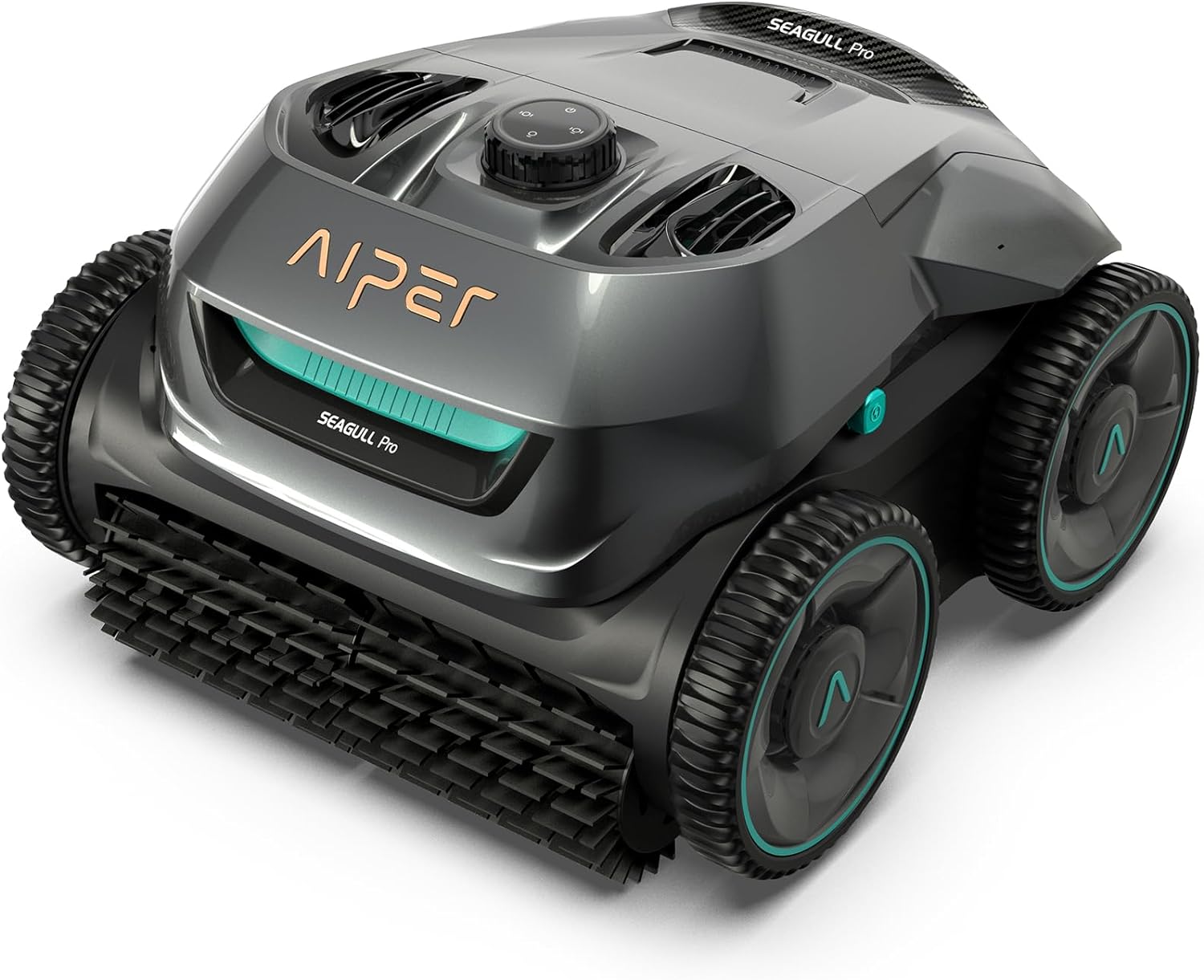 AIPER Cordless Robotic Pool Cleaner, WavePath Navigation, Wall-Climbing, Quad-Motor, 150 mins Runtime for Inground Pools up to 1,600 sq.ft, ZT6002