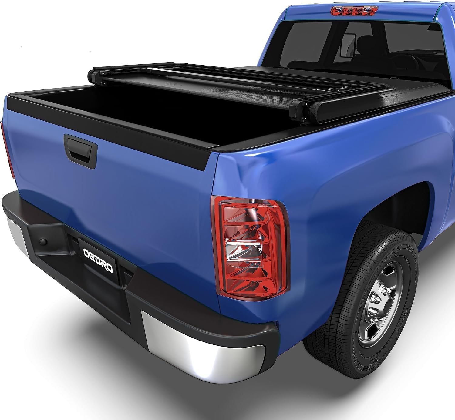 OEDRO Soft Tri-Folding Tonneau Cover for 2007-2013 Chevy Silverado 5.8ft | Upgraded Soft Truck Bed Cover Tri-fold Pickup Cover Compatible with GMC Sierra/Chevy Silverado 1500 2007-2013 | 5.8 Feet Bed