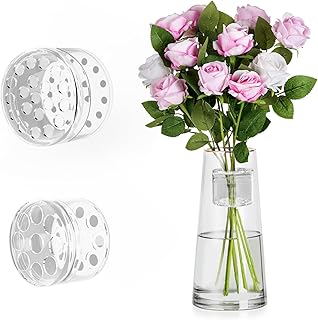 Hotel Chocolat Spiral Ikebana Stem Holder for Flowers, Flower Arrangement Holder for Vases, DIY Bouquet Twister Ring,Flower Arranger Twist, Creative Tool for Making Beautiful Boquets (Clear, S+L)