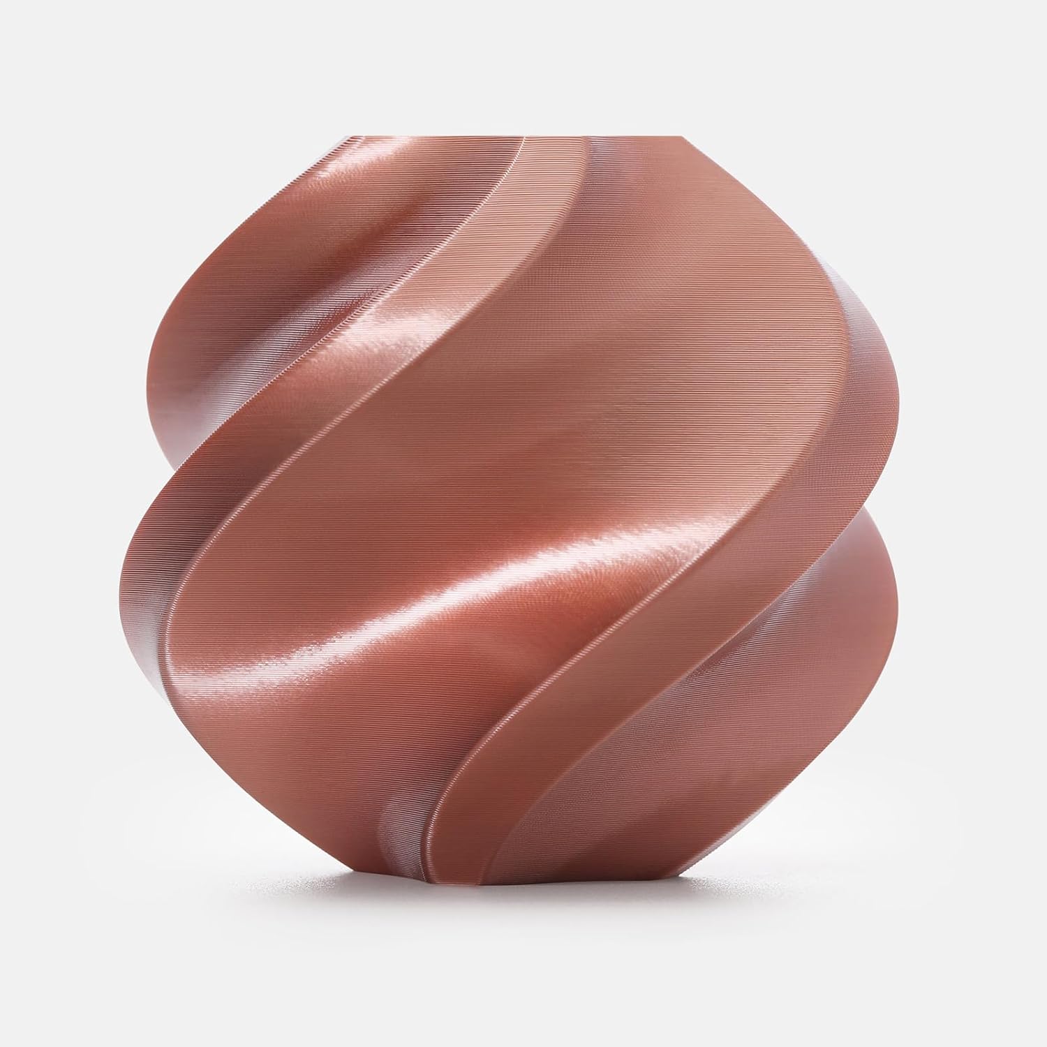 Bamboo 1.75MM PLA Silk+ Filament Shiny Like Chrome, Smooth Like Silk High Speed &Easy Printing Eco Friendly with RFID for Bambu Lab A1,A1MINI,X1,P1 AMS 1KG +/- 0.03mm (Rose Gold 13206)